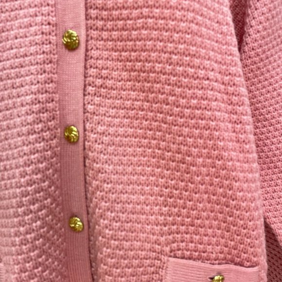 Vintage Pink Knit Cardigan - Picture 3 of 5